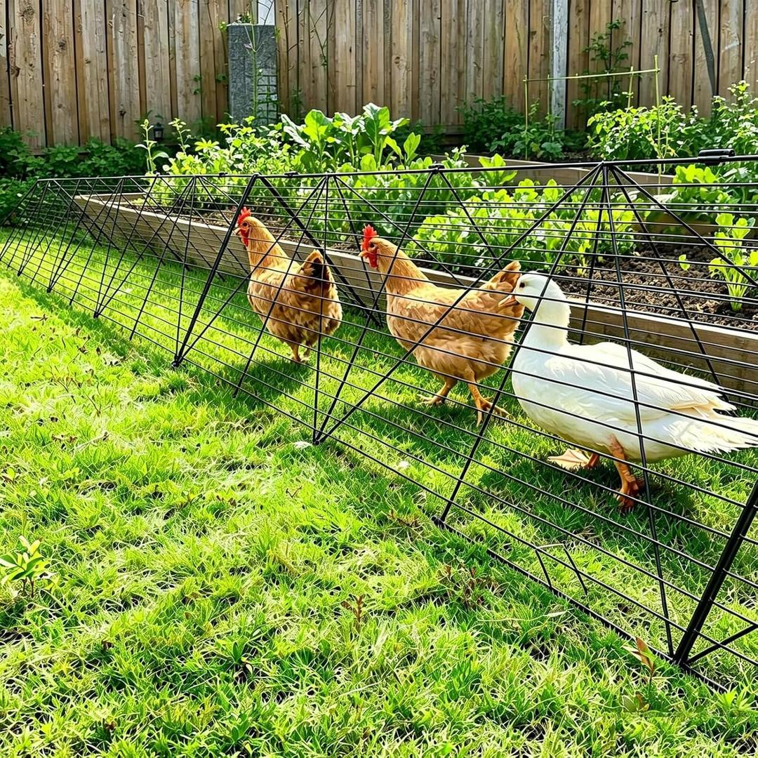 Foldable Expandable Chicken Tunnel for Outdoor Yard, Heavy Duty Poultry Run Tunnel, Predator Proof Enclosure Playpen for Chickens Rabbits Ducks