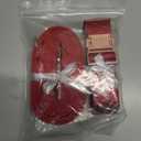 Lionet Paws Silk Collar and Leash Set, Adjustable Comfortable Red Collar with Metal Buckle for Small to Large Dogs, Neck 16-24 Inches