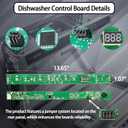 Dishwasher Control Board Replacement, Dishwasher User Interface Control Board Compatible with Part Number WD21X31902 WD21X31902C WD21X31902C WD21X23462 WD21X26179 WD21X32000