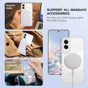 DOMAVER Magnetic for Samsung Galaxy S25 Edge Case Clear Glitter [Compatible with MagSafe] Bling Sparkle Soft Protective Cover Compatible with Samsung S25 Edge -Glitter Clear
