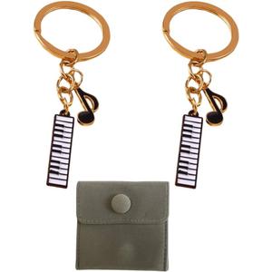 2pcs Piano Keyboard Keychain,Musicians Key Chains for Bag Charms,Cute Keychains for Christmas Birthday Gift with Gift Bag