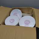 16 oz White with Gold Rim Party Bowls - Disposable Plastic Bowls, Bulk Case of 120 - Catering, Parties, Restaurant & Food Service