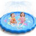 QPAU Splash Pads for Toddlers 1-3, Durable 67" Baby Splash Pad, Outdoor Sprinkler for Kids Toddler Toys, Summer Water Play Mat for Girl Boy Birthday Gift 2 Year Old