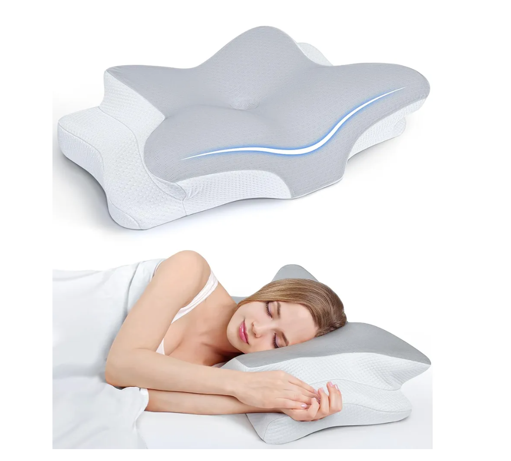 Ultra Pain Relief Cooling Pillow for Neck Support, Adjustable Cervical Pillow Cozy Sleeping, Odorless Ergonomic Contour Memory Foam Pillows, Orthopedic Bed Pillow for Side Back Stomach