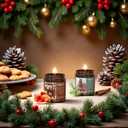 Christmas Candles 4 Pack Set,Christmas Candle Scented Gift Set,Christma Scented Candles Gift for Women, Aromatherapy Soy Candle for Home Scented, Winter Holiday Xmas Candles