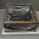 Flush Mount Ceiling Light Fixture for Kitchen Hallway, 2-Light Close to Ceiling Light with Black Metal and Wood Design, Rustic Farmhouse Ceiling, Black5 (Bulb not Included)