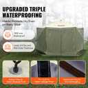 VEVOR 12x12ft Pop Up Gazebo Tent with Mosquito Netting, 6 Removable Wind Panels & 2 Mesh Windows, Outdoor Canopy Shelter for Patio, Army Green