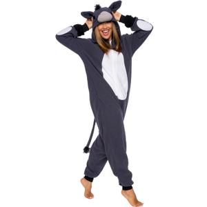 Funziez! Slim Fit Adult Onesie - Animal Halloween Costume - Plush Unisex One Piece Cosplay Suit for Women and Men XL