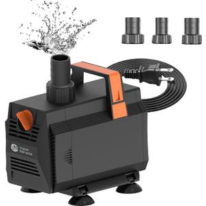 AquaMiracle 1200GPH Aquarium Water Pumps (4500L/H, 70W) Fountain Pump Pond Pump Submersible Water Pump with Flow Control for Fountain, Waterfall, Statuary, Filtration, Water feature, Hydroponics