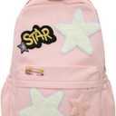MININAI 2025 Preppy Backpack Trendy Y2K Stars Backpack Cute Aesthetic College Laptop Backpack Casual Daypack Y2k Accessories (Pink, One Size)