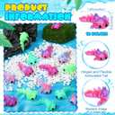 Soulchen 24 Pcs 3D Printed Axolotl Figures Charms Sensory Mini Fidget for Axolotl Graduation Party Favors Birthday Party Supplies Tiny Animal Figures for Graduation Animal Gift (Gradient)