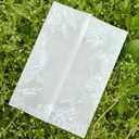 60 Sheets Pre-Folded Vellum Jackets for 5x7 Invitations,White Floral Vellum Paper 5x7 Jackets,Translucent Invitation Sleeve Wraps Floral Paper Envelope Liners for Wedding Baby Shower Invitations Cards