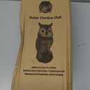 Brown Solar Owl with Motion Detector, Flashing Eyes, Spinning Head, Realistic Hooting and Silent Mode, Garden Owl, Outdoor Statue, Decoration for Home, Garden, Patio and Fence