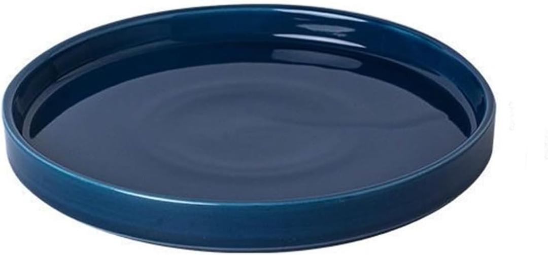 Ceramic Flower Pot Saucers, 9 Inch Plant Pot Saucers for Indoors Plants, Plant Trays for Pots Holding Water Drips and Soil, Drainage Tray for Plant Pot (Blue) (9in(1 Pack))