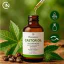 10 x Castor Oil for Eyelash & Aceite de Castor Organico | Aceite de Ricino para Pestaas  4 fl oz, Cold-Pressed & Hexane-Free, Glass Bottle with Pre-Filled Lash & Brow Applicators