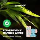 Travel Baby Wipes - Moist Up To 30 Days 16 Resealable Packs of 128, 100% Bamboo, Hypoallergenic, Fragrance & Alcohol-Free, Unscented, Wet Wipes Travel for Sensitive Skin (Sunset Elephant)