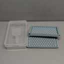 WIBIMEN Mini Ice Cube Trays, Small Tiny Round Pebble Crushed Nugget Ice Trays for Freezer with Lid - Chilling Drinks Coffee Juice(2 Pack/0.55In - Blue)