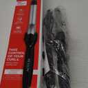 Revlon Perfect Heat Triple Ceramic Curling Iron | For Silky Smooth Medium Curls (1 in) (Silver & Black)
