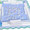 Mahjong Racks with Pushers, White Wooden American Mahjong Tile Pushers and Racks Set of 4, Mahjong Accessories (19.68 Inches)