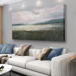 Yuaxker Large Abstract Wall Art Natural Landscape Canvas Painting White and Gold Artwork Minimalist Aesthetic Wall Decor for Living Room Bedroom Dining Room Office Home Decor 30x60inch