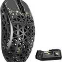 MAMBASNAKE M5 Ultra Carbon Fiber 8KHz Wireless Gaming Mouse,PAW3950MAX Sensor 42K DPI,39g Lightweight Tri-Mode 2.4GHz/BT/Wired Computer Mice,Web Driver Support,for Win/Mac/FPS/MOBA/Esports-Black (A)