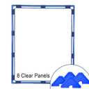 Children's Factory Big Screen PlayPanel - Set of 8, Kids Room Divider, Classroom Privacy Screen, Cantilever Feet Included, Clear