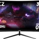LXZ Curved 32 Inch Gaming Monitor 1500R, 2K QHD 180hz Frameless Display 99% sRGB, 178Wide Viewing Angle, Display Port HDMI - Black