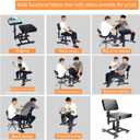 Upgrade Multifunctional Tattoo Chair with Wheels, Tattoo Arm Rest, Tattoo Artist Chair, Big arm, Forearm, Back Tattoo, Daily Seats, Upgrade LeatherExtend the Base, One Click Fixed Pad