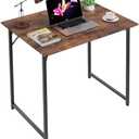 Ckofgdsue Small Desk,Desk 32 Inch,Computer Desk,Study Table,Metal Frame Office Desk,Modern Simple Style Desk for Home Office,Small Tables for Small Spaces,Adjustable Leg Pads,Vintage