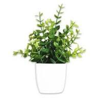 FAVOWREATH 1 Pack Fake Plants Ceramic Mini Artificial Greenery Potted Plants for Home Decor Office Decor Room Decor Farmhouse Decor Indoor Table Bathroom Decor