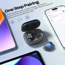 Sleep Earbuds, Mini ANC Wireless Earbuds Bluetooth 5.4 Headphones Deep Bass Stereo, 48H Playtime Ear Buds, 4 ENC Noise Cancelling Mic, IP7 In Ear Earphones for Side Sleepers,Touch Control, black