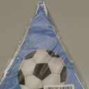 Faccito 5 Pack Blue Soccer Banners Soccer Party Decorations Sports Champion Paper Pennants Blue Hanging Triangle Flags Garland Bunting for Sports Game Fans Outdoor Indoor Birthday Party Supplies