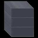 MUDOR 60 Pockets Currency Storage Pages with PP Material, PVC and Acid Free, 3-Pocket Page Bill Holders Refill Sheets for Collectors, 4 Holes Fillers Sleeves