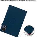 Case for Teclast T70 /Callsky-Tab Ctab 14 Tablet 14 Inch, Folding Stand Protective, BOVUGAC Case Cover with Pencil Holder, Wrist Strap,Full Protection, Premium PU, Scratch Resistant(Dark Blue)