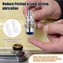 Enhon 2 Pack Ceramic Disc Cartridge Compatible with 910-9000, Compatible with Price Pfister Hot & Cold Ceramic Valve, For Use on Two Handle Faucets, 12 Point Broach