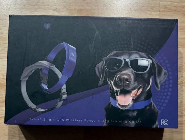 2-In-1 Smart GPS Wireless Dog Fence & Training Collar Gray with Power Button