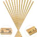 Fulmoon 12 Pieces Wood Double Sided Meter Stick Yard Stick Thick Wooden Ruler Yardsticks Bulk for School Classroom Home Office Kids Measuring Meterstick(39")