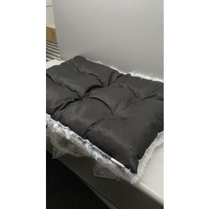 BFPETHOME Dog Beds for Large Dogs, Plush Dog Crate Bed Fluffy Cozy Kennel Pad for Sleeping &Ease Anxiety, Washable Pet Mats with Anti-Slip Bottom for Large Dogs, Grey (L(35x23 inch))