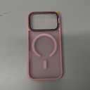 Magnetic for iPhone 17 Pro Case, Cute Wavy [Full Camera Protection][Fit for MagSafe] 1X Screen Protector + 1X Wrist Strap, Trendy Matte Women Girly Phone Case for iPhone 17 Pro 6.3", Pink