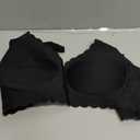 COOL CUTE Jelly Bras for Women Wireless Comfort Bralette for Women Seamless Everyday Bra Soft Support Invisible T-Shirt Bra (Black, XL)