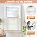 White Spring Tension Curtain Rods 23-46 Inch Adjustable Expandable Spring Loaded Curtain Rods No Drilling Suitable for Small Short Tension Rods 23-34 Inch Doors, Windows, Closet