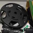 Garden Water Hose Reel Cart, Holds 50-80 Ft of 5/8 Inch Hose, Portable Hose Pipe Holder for Outside (Black)