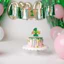 St. Patricks Day First Birthday Highchair Banner Cake Topper Set - Green Gold Irish The Lucky One Photo Prop Backdrop,Lucky One 1st Birthday Decorations (Lucky 1 Set)
