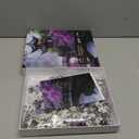 PICKFORU Plum Blossom Dreamscape Puzzles for Adults 1000 Pieces, Vintage Flower Tree Scenery Puzzles, Impossible Unique Lake Park Theme as Home Decor