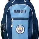 Manchester City Backpack, Officially Licensed Man City Adult Backpack With Soccer Ball Compartment