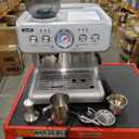 Gevi Dual Boiler Espresso Machine with Built-in Grinder, 58mm Commercial Portafilter, Barista Steam Wand, 31 Grind Settings, Stainless Steel, for Home Barista Use, Sterling Silver