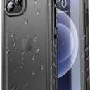 SPORTLINK for iPhone 12 Pro Max Case  IP68 Waterproof Military Protective Full Body Heavy Duty Shockproof 360 Sealed Dustproof with Camera Screen Protector Cover for i Phone 12 Pro Max 6.7" Black