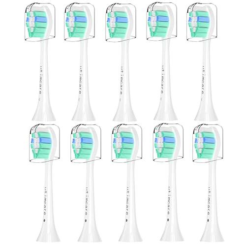 Utimcare Replacement Toothbrush Heads Compatible with Philips Sonicare Electric Toothbrush, 10 Pack, Refills