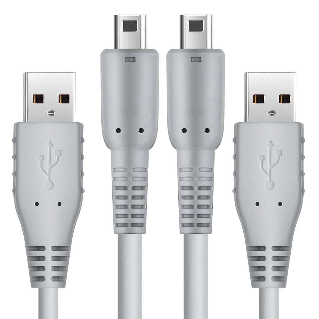 3DS Charger Cable - 4.9FT OEM Original Replacement Power Charging Cord for New 3DS XL New 3DS 3DS XL New 2DS XL New 2DS 2DS XL 2DS DSi DSi XL (Bulk Packaging) (2)