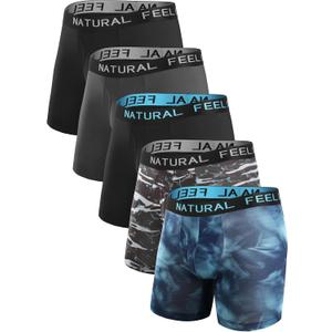 Natural Feelings Mens Underwear Coolzone Boxer Briefs for Men Pack Stretch Performance Quick Dry Sports Underwear (Medium)